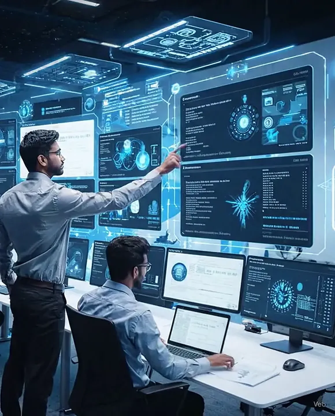 Tibe Allianz team members working together at their desks, from the Tibe Allianz brand film
